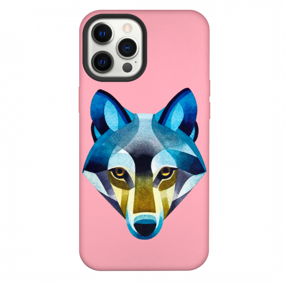 iPhone 13 Pro Max Geometry Fox Pink Silicone Case