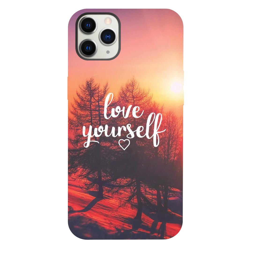 iPhone 13 Pro Max Love Yourself Pink Silicone Case