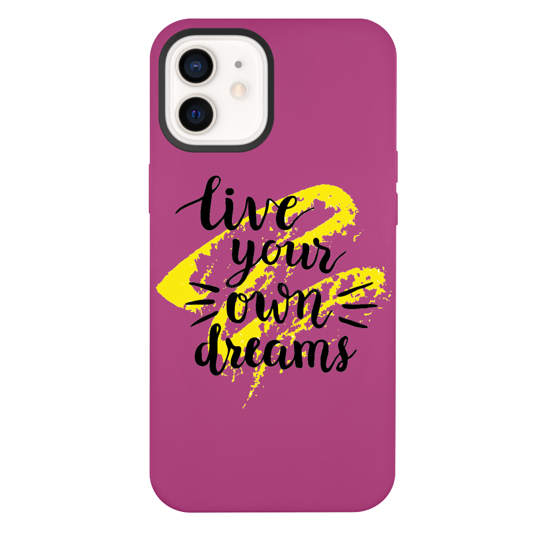 iPhone 12 Live Your Own Dreams Cherry Silicone Case