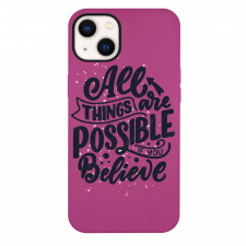 iPhone 13 All Things Are Possible Cherry Silicone Case