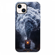 iPhone 13 Smoky Train In Jungle Mid night Blue Silicone Case