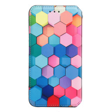 Iphone 13 Pro Max Rainbow Hexagon leather case