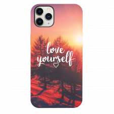 iPhone 13 Pro Max Love Yourself Pink Silicone Case