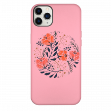 iPhone 13 Pro Max Chinese Flower Pink Silicone Case