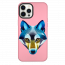 iPhone 13 Pro Max Geometry Fox Pink Silicone Case