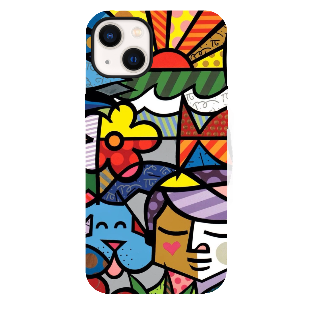 iPhone 13 Pop Art Graphic Mix 2 Green Silicone Case