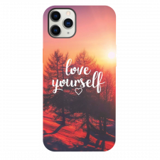 iPhone 13 Pro Max Love Yourself Pink Silicone Case