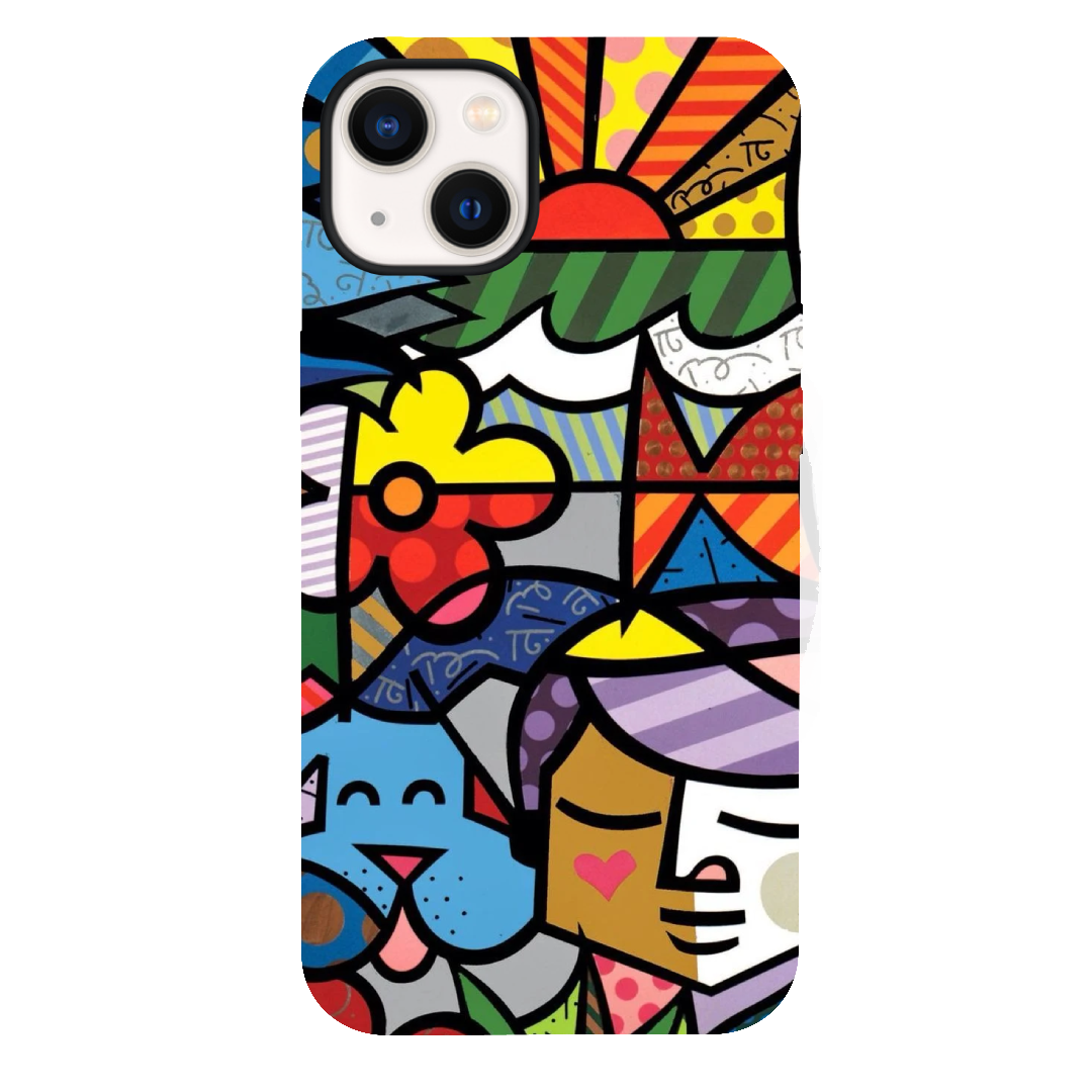 iPhone 13 Pop Art Graphic Mix 2 Green Silicone Case