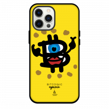 Eyeconic Bitcoinic Yellow Phone Case by Alexander Arrrow