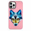 iPhone 13 Pro Max Geometry Fox Pink Silicone Case