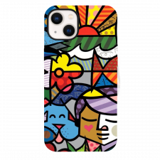 iPhone 13 Pop Art Graphic Mix 2 Green Silicone Case