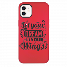 iPhone 12 Let Your Dream Be Your Wing Red Silicone Case