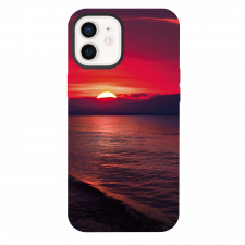 iPhone 12 Sunset Beach Red Silicone Case