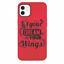 iPhone 12 Let Your Dream Be Your Wing Red Silicone Case