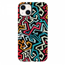 iPhone 13 Pop Art Graphic Mix 3 Navy Silicone Case