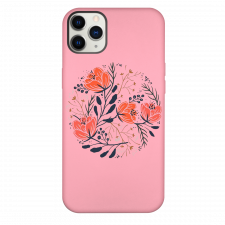 iPhone 13 Pro Max Chinese Flower Pink Silicone Case